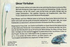 Hinweisschild unsere Vorhaben